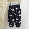 thumbnail image 2 of ZACPNCV Kids Breathable Quick Dry Cropped Pants Unisex Loose Non Mosquito Trousers Cartoon Printed Little Boys Girls Summer Clothes Dark Blue 2-3 Years, 2 of 3