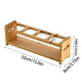 thumbnail image 6 of Wooden Oil Bottle Display Stand 4-Hole Kitchen Counter Oil Bottle Storage Shelf Multifunctional Storage Rack Anti Slip, 6 of 6
