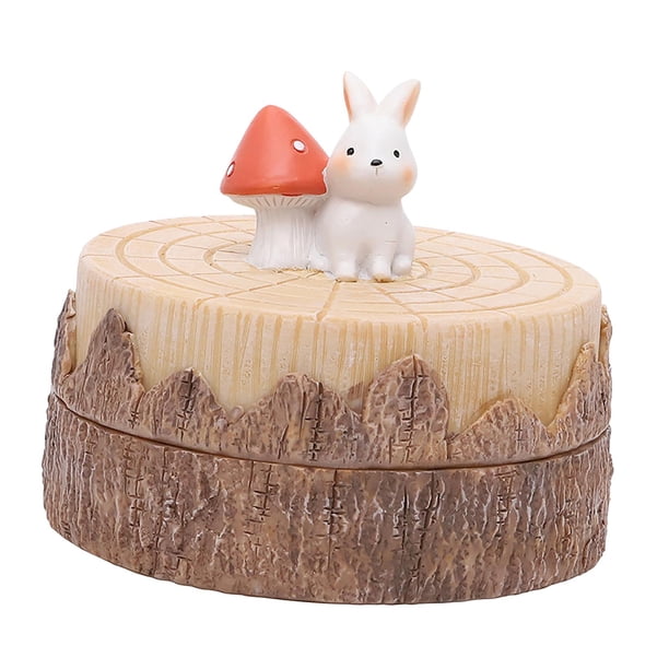 Cenicero con forma de animal, porta cigarrillos con tapa, escultura coleccionable Pila de hongos