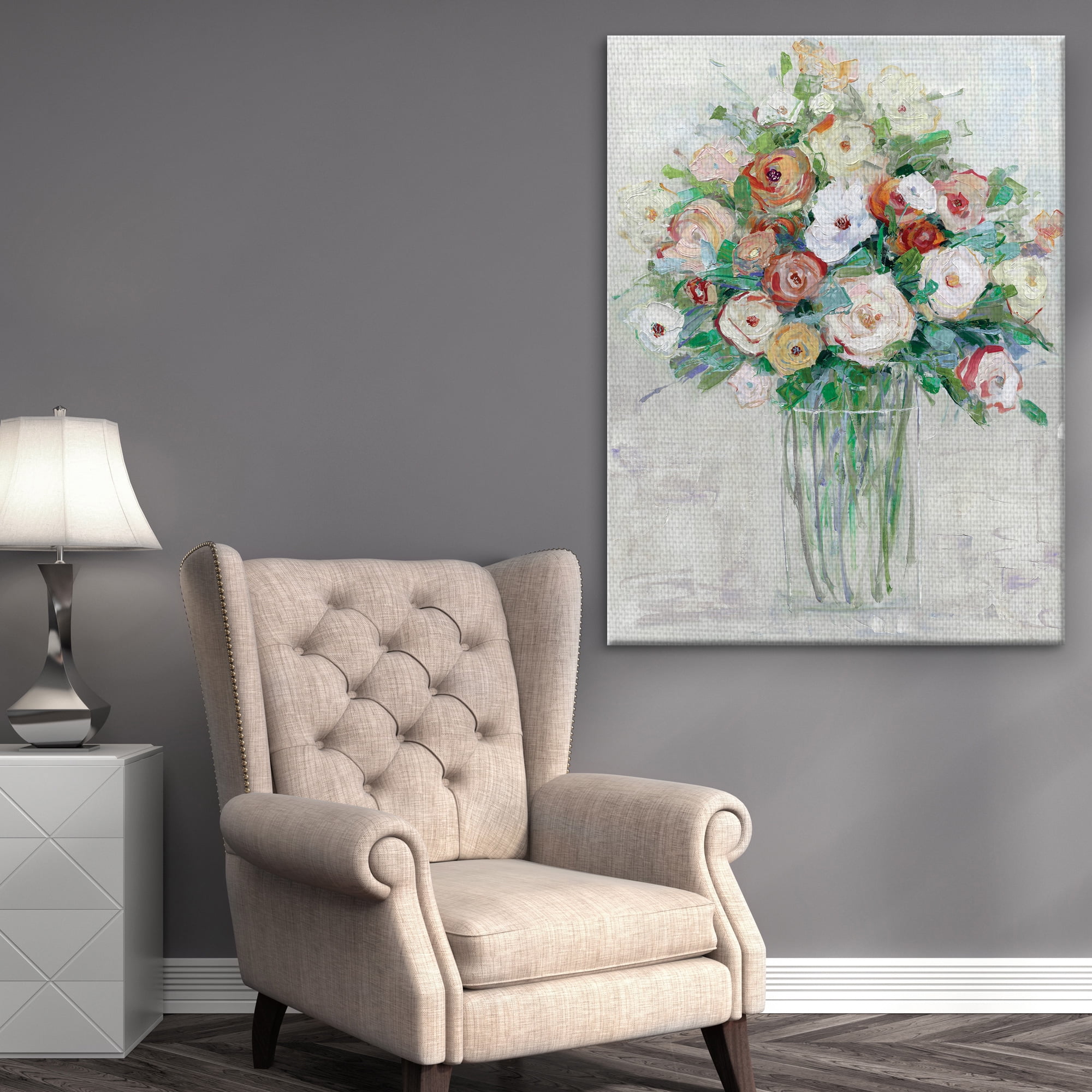 Masterpiece Art Gallery Mid-Summer Medley Flowers By Sally Swatland Canvas Art Print 30" x 40"