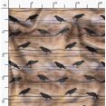 thumbnail image 2 of Soimoi Orange Heavy Canvas Fabric Crow Bird Printed Fabric 1 Yard 58 Inch Wide, 2 of 6