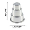 thumbnail image 6 of Fufafayo under $5 3Pcs Cake Baking Pan, Tier Cake Pan, Mini Layered Cake Mold for Baking, Non-Stick Aluminum Alloy, for Wedding, Birthday, Party, Dessert, Easy Release, Even Baking, 6 of 9