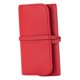 thumbnail image 2 of Estuche organizador de joyas para pendientes, portátil, de poliuretano, antienredos, práctico y enrollable. Rojo, 2 of 9