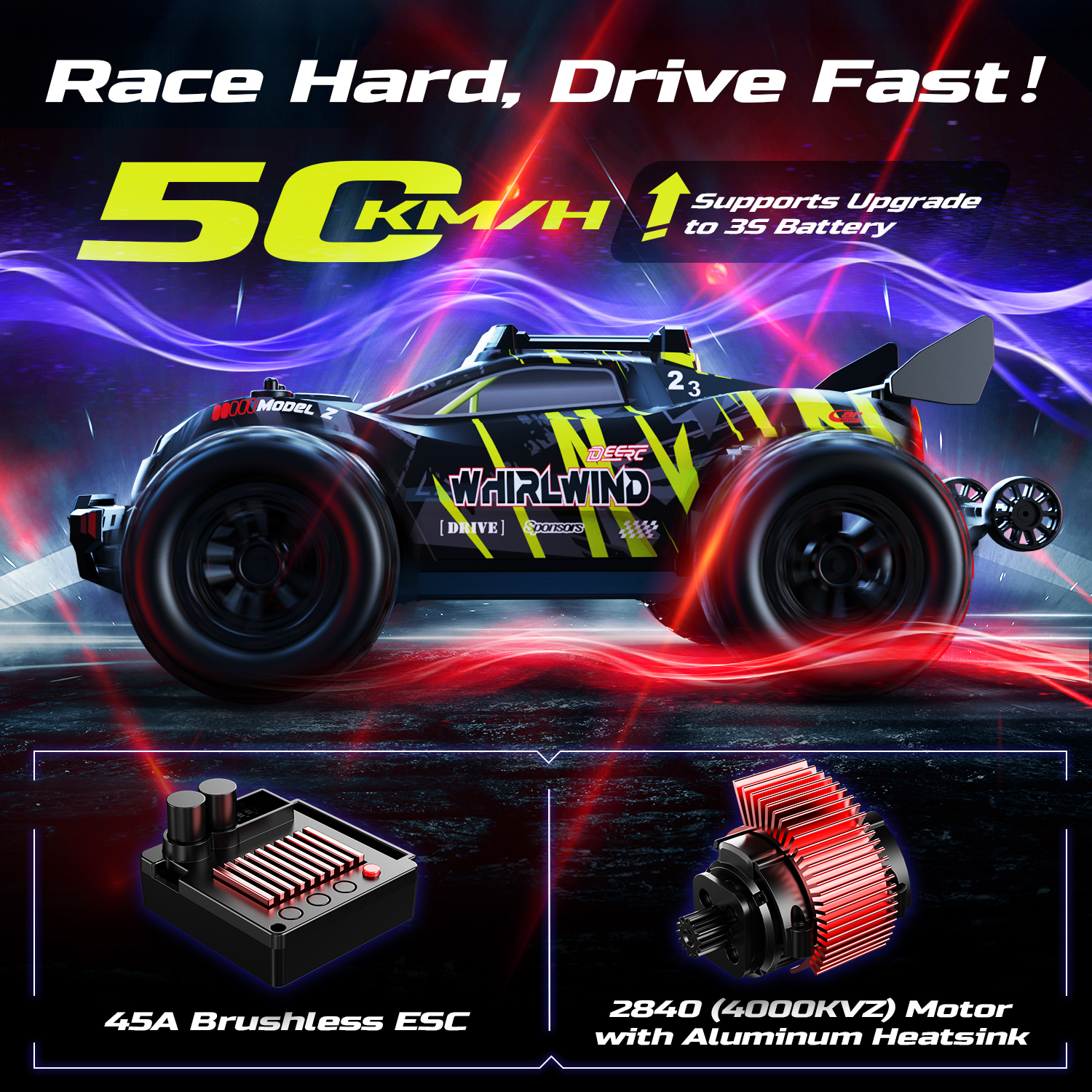 Deerc 1/14 Brushless 4x4 RC Monster Truck photo 6
