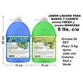 thumbnail image 4 of Duo Fresh Cleaning - Manzana Verde VivoNatural Jabón Líquido Antibacterial para manos y cuerpo 5 litros, 4 of 5