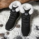 thumbnail image 3 of Botas Nieve Ligeras para Botines Tenis Mujer Con Cordones Peludos Cálidos Y Acogedores, 3 of 9