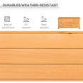 thumbnail image 3 of Yellow 50” Outdoor Wooden Storage Box Bench - Patio Deck Garden Storage Container with Ventilation & Weather-Resistant Finish - Backyard Seating & Tool Organizer, 3 of 7