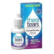 TheraTears Eye Drops for Dry Eyes, Dry Eye Therapy Lubricant Eyedrops, Provides Long Lasting Relief, 30 mL, 1 Fl oz Value Size