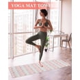 thumbnail image 2 of Pink Gray Botanical Yoga Towel for Hot Yoga Non Slip, Pastoral Spring Summer Leaf Aesthetics Yoga Mat Towel Absorbent Yoga Sweat Towels Microfiber Hot Yoga Blanket for Bikram Pilates 26"x70", 2 of 7
