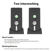 2 Pack Wireless Intercom System for Home - 3280ft Long Range, Voice Activated, Easy Setup for Elderly Room Communication, Portable Bidirectional Interphone
