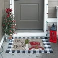 thumbnail image 4 of Winter Door Mat Outdoor,Let It Snow Snowman Snowflake Winter Doormat,Christmas Holiday Welcome Floor Mat Rug Entryway for Porch Farmhouse Decor, 30" x 17", 4 of 6