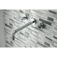 thumbnail image 2 of Kingston Brass KS8021CML Manhattan Two-Handle 3-Hole Wall Mount Roman Tub Faucet in Polished Chrome, 2 of 7