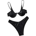 thumbnail image 3 of Maillot de Bain Deux Pièces pour Femmes, Bikini Triangle et String à Nouer sur le Côté, 3 of 3