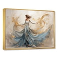 thumbnail image 2 of Designart "Minimalist White And Blue Dance I" Dance Floater Framed Wall Art Living Room, 2 of 5