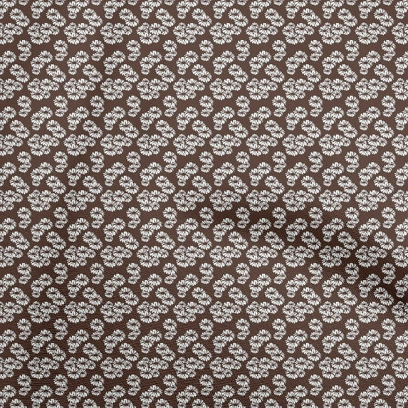oneOone Cotton Jersey Brown Fabric Florals Dress Material Fabric Print Fabric By The Yard 58 Inch Wide-DO