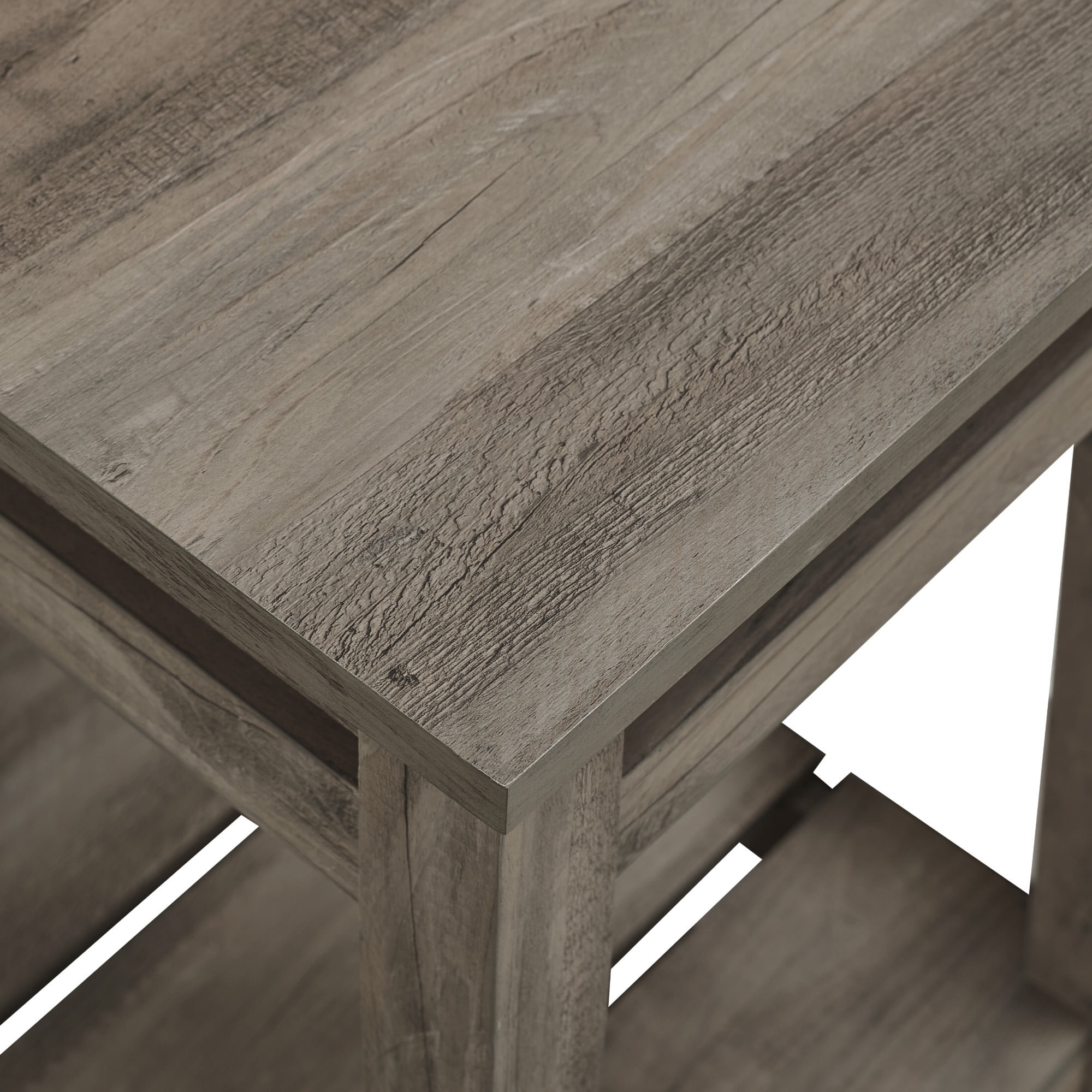 Manor Park Modern Farmhouse Plank End Table, Grey Wash