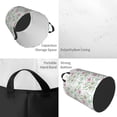 thumbnail image 2 of Balery Lilies Flowers Cesta de ropa redonda con asas, impermeable, independiente, para ropa, juguetes, dormitorio y familia-Medium, 2 of 6