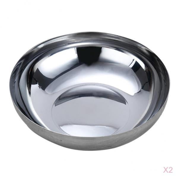 2pcs Korean Stainless Rice Bowl Steel Kitchen Soup Food Container Noodle  A_r 