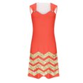 thumbnail image 4 of Annhoo Robe d'Été Tendance pour Femmes, Imprimée, Col en V, Sans Manches, Mini, Décontractée, Plage, Vacances, Robe Courte, 4 of 5