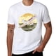 thumbnail image 1 of Un biplano vintage subiendo sobre un campo con una hélice giratoria en movimiento. La camiseta de gran tamaño divertidos anime Ropa de hombre, 1 of 7