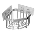 thumbnail image 2 of Stainless Steel Sink Storage Rack Triangular Corner Sponge Basket Non-drilling Drainage Design For Kitchen And Bathroom, 2 of 3