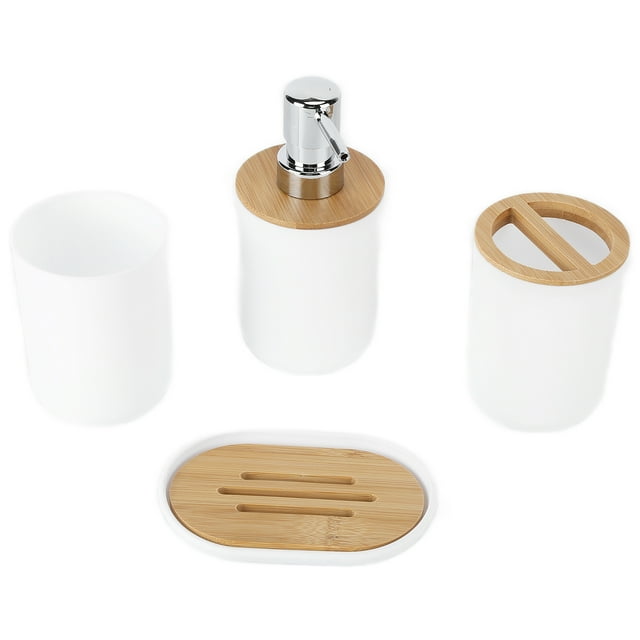 Bathroom Set, Toothbrush Cup Durable Waterproof Multifunctional For Home For Family For Hotel Black,White,Grey