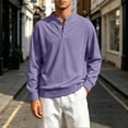 thumbnail image 6 of ZyeKqe Long Sleeve Tops for Men Corduroy Button Front Crewneck Pullover Golf Office Work Business Casual Shirts, 6 of 7