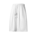 thumbnail image 3 of WIZUTIZ Men's Athletic Shorts Summer Cool Feel Elastic Waist Wide Leg Sports Five-Point Bottoms Twill Breathable Drawstring Relaxed Fit for Casual Outdoor Daily Wear Mens Fashion, 3 of 6