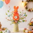 thumbnail image 1 of CY5O5ee Flocked Rabbit Easter Decorations Colorful Cute Rabbit Figurines Spring Table Centerpieces Standing Tabletop Ornament for Wedding Birthday Party Garden Indoor Outdoor Home Decor, 1 of 8