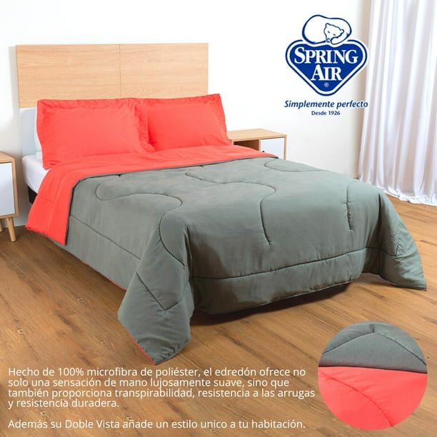 Edredon King Size Coral Gris Spring Air Reversible Walmart en - Main Image