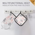 thumbnail image 4 of Yayeee Oven Mitts and Pot Holder Set of 2 Heat Resistant Kitchen Gloves Baking Hot Pad, Cute Elephant, 4 of 5