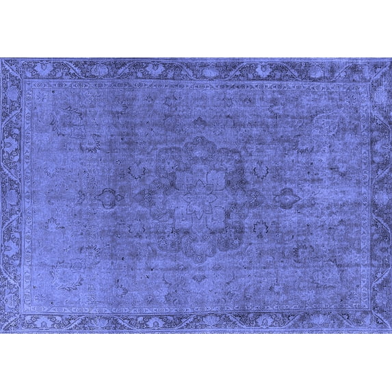 Ahgly Company Indoor Rectangle Oriental Blue Industrial Area Rugs, 8' x 12'