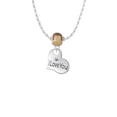 thumbnail image 2 of Delight Jewelry Silvertone Large I Love You Heart Mia Monkey Charm Necklace, 2 of 4