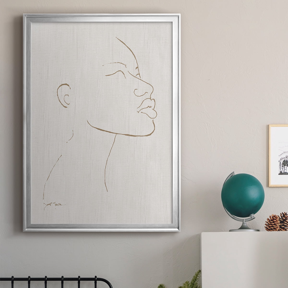 Portrait Sketch I Premium Framed Print - Ready to Hang