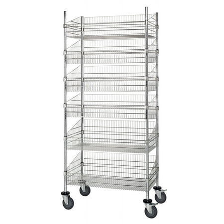 

18 Deep x 48 Wide x 80 High 6 Tier Mobile Deep Basket Unit