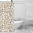 thumbnail image 2 of Shower Curtain, Hand drawn hourglass Waterproof Fabric Plastic Shower Curtain, Drying Fast Bathroom Curtain with 9 Buttonholes, Ruffle Shower Curtain 60x72in, 2 of 8