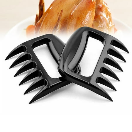 Clearance 2 Pcs Meat Claws, Essential for BBQ Pros, Meat Claws for Shredding, Pulling, Handing, Lifting & Serving Pork, Turkey, Chicken, Brisket, Ultra-Sharp Blades and Heat Resistant Nylon,