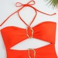 thumbnail image 6 of uublik Women Swimsuit Tankini Orange Slimming Bathing Suit 1 Piece Beach Outfit Sport Swim Suits, 6 of 6