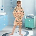 thumbnail image 3 of FORMRS Niños Bathrobe Unisex Hooded Robe Soft Plush Pajamas Sleepwear, Size 4-6T, Christmas Santa, 3 of 7