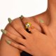 thumbnail image 3 of Anillos de Metal para mujeres y niñas, joyería de gato, cebra, ciervo, Panda, esmalte Animal divertido, regalos de Navidad, nuevo, 2022, 3 of 4