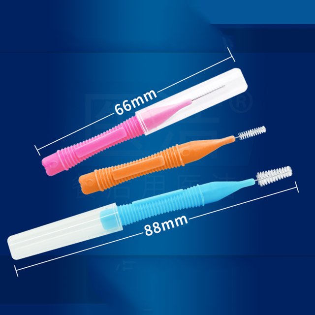 pitrice 40pcs Interdental Brush Ultra Fine Toothpick Soft Floss Stick Tooth Floss Head Toothpick Cleaning Tool