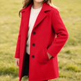 thumbnail image 2 of ITSAME Girls Notched Lapel Wool Blend Coat Single Breasted Mid Length Trench Outerwear with Pockets Size 10, 2 of 9