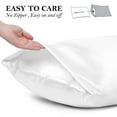 thumbnail image 5 of REGALWOVEN Satin Pillowcase for Hair and Skin, Durable Set of 2 Envelope Closure Pillow Cases White Standard, 5 of 8
