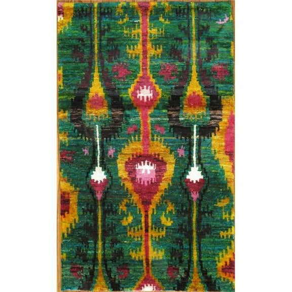 Pasargad Home  Pasargad Home Sari Silk Collection Hand-Knotted Sari Silk Area Rug- - 3' 1' X 5' 0'