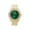 GREEN-Gld, variant on Mens Gold Big Rocks with Roman Numerals Fully Iced Out Colorful Dial Blinged Out Wristwatch - ST10327 RN