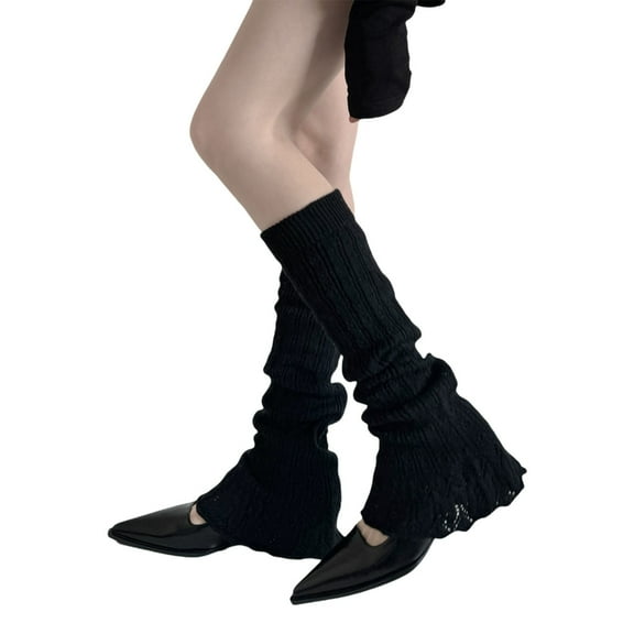 lanema 1 pair Soft & Knitted Leg Warmer 90s Ribbed Socks Shoe Sleeves with Flare Designing for Stylish Everyday Wear
