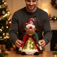 thumbnail image 4 of WWV Exquisite Lighted Christmas Glowing Figurine Set Santa Snowman Reindeer with Warm LED Mini Scene Table Decor for Home Party Mantel Shelf Holiday Display Gift for Mom Wife Girls, 4 of 7