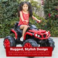 thumbnail image 2 of Best Choice Products 12V Kids Ride-On ATV Quad w/ Bluetooth, 3.7mph Max, Treaded Tires, LED Lights, Radio - Red, 2 of 7