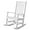 White, variant on Resin Rocking Chair Plastic Outdoor Indoor Patio Rocker Chair High Back All Weather Rocker for Patio Backyard Porch Garden (White)