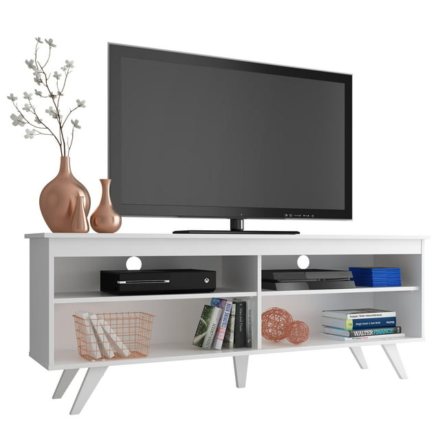 Mueble Mesa Para Tv Rack Madesa 4 Espacios Hasta 65 Blanco